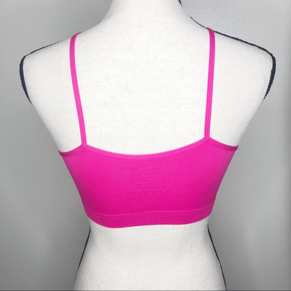 SALE! NWT Criss Cross Bralette Hot Pink - Picture 3 of 3